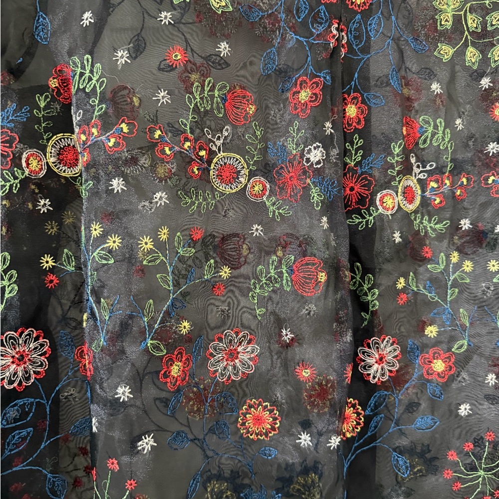Elie Tahari Reina Embroidered Sheer Blouse size xs - Picture 13 of 13